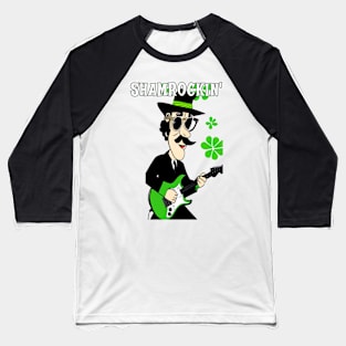 Shamrockin' Guitarist Baseball T-Shirt